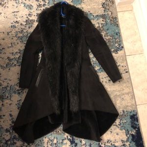 BEBE  Black Fur Coat Never Worn